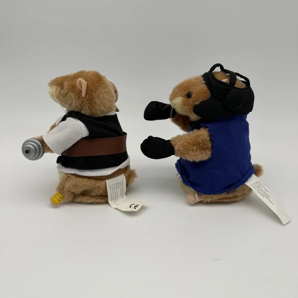 Lot of 2 Gemmy Dancing Hamster Zeke & Sugar Ray Clay Vintage 2002